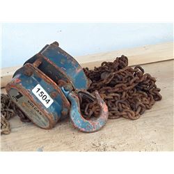 1504___1 -- 1 Ton Vulcan chain hoist (blue)