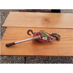 1508___1 -- wire rope come-a-long (red)