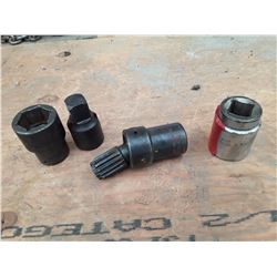 1660___1 -- 1 7/16 socket,  Spline to 1" square extension,  1 5/8 socket, Slpine to Spline Wrist