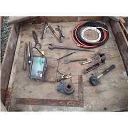 1693A___12 +/-Box of misc parts and tools