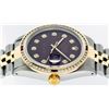 Image 7 : Rolex Mens 2 Tone 14K Maroon & Ruby Channel Set Diamond Datejust Wristwatch