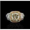 Image 1 : 6.06 ctw Diamond Ring - 18KT White and Yellow Gold
