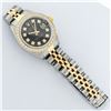Image 8 : Rolex Ladies 2 Tone 14K Black Diamond Bezel & 1 ctw Bezel Datejust