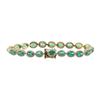 Image 2 : 8.51 ctw Emerald and Diamond Bracelet - 14KT Yellow Gold