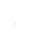 Image 1 : 0.03 ctw Diamond and Silver Pearl Infinity Motif Pendant with Chain - 10KT White