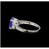 Image 3 : 14KT White Gold 1.28 ctw Tanzanite and Diamond Ring