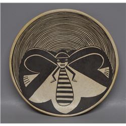 ACOMA INDIAN POTTERY PLATE (JUANA LENO)