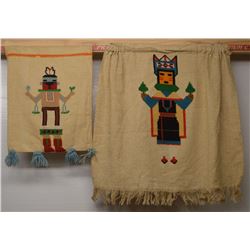 HOPI INDIAN EMBROIDER WALL HANGINGS