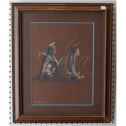 KIOWA INDIAN PAINTING (WHITEBUFFALO)