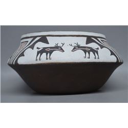 ZUNI INDIAN POTTERY BOWL ( KALESTEWA)
