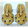 Image 1 : 5150 SALAVETTI 18k Gold Sapphire Earrings