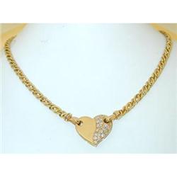 5158 SERKOS 18K Gold Necklace w/ Diamonds