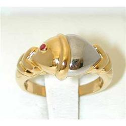 5171 BVLGARI 18K Gold Ruby Ring