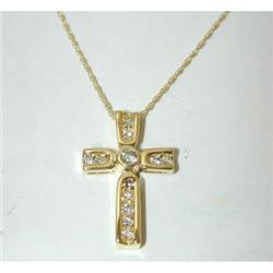 5176 10k Gold Necklace w/Diamond Pendant