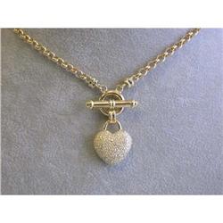 5279 14k Yellow Gold Necklace with Heart Pendant