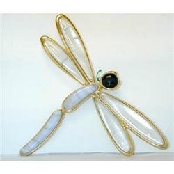 5306 18K Gold Crystal/Jade/Onyx Pin/Pendant