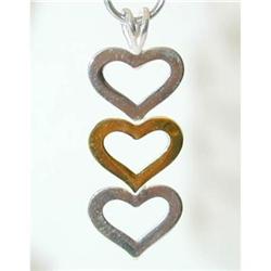 5324 Silver/ 18K Gold Heart Shape Pendant
