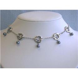 1249 14k White Gold Necklace with Pearls