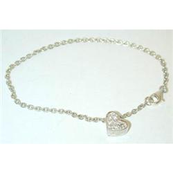 1254 Silver/18K Gold Bracelet w/Cubic Zirconia