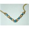 Image 1 : 1258 14k Gold Blue Topaz Necklace