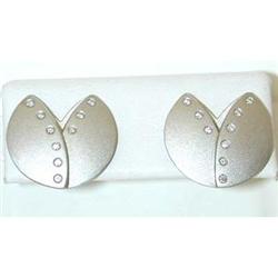 1286 Platinum Diamond Earrings