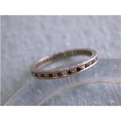 1299 Platinum Ring with Diamonds and Garnet