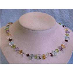 1363 Multi-colored Gemstones and Silver Necklace
