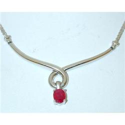 1416 Platinum Ruby Necklace