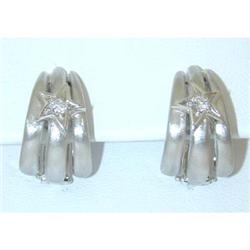 1420 CRAIG DRAKE 18KW Gold Diamond Earrings