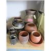 Image 1 : 10 Assorted Pottery Planters - Largest is 12" tall