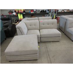 4 Piece Sectional with Large Ottoman
