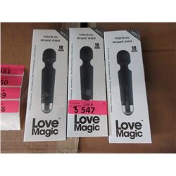 3 New Love Magic Vibrator/Massagers - Black