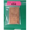 Image 2 : Bullion Box & 1/2 Pound  Pure Copper Buffalo Bar