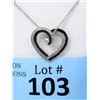 Image 1 : Blue & White Diamond Heart Pendant