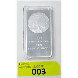 10 Oz Liberty First Nations .999 Fine Silver Bar