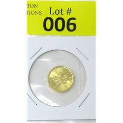 1/4 Oz .9999 Gold 2020 Canada Maple Leaf Coin