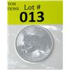 Image 1 : 1 Oz .9999 Fine Silver 2019 Grizzly Bear Coin