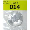 Image 1 : 1 Oz .9999 Fine Silver 2016 Canada Maple Leaf Coin