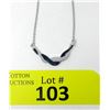 Image 1 : Blue Diamond Twist Sterling Silver Necklace