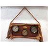Image 1 : 3 Vintage Gauges on Wood Plaque - 27" x 13"