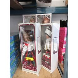 6 Porcelain Collector Dolls - Tallest is 18"