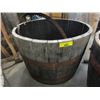 Image 1 : Metal Banded Wood Barrel Planter