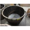 Image 1 : Metal Banded Wood Barrel Planter