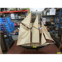 Large Wood Ship Model of The Bluenose