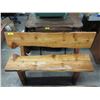 Image 1 : Hand Crafted Sold Wood Bench