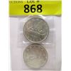 Image 1 : Two 1965 Canadian 80% Silver Dollar Coins