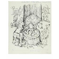 George Baker - Sad Sack Army Life Parade #51 Cover Orig 