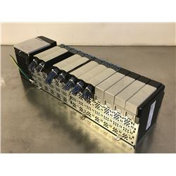ALLEN BRADLEY 1756-A13/B 13 SLOT CHASSIS W/ POWER SUPPLY & I/O MODULES