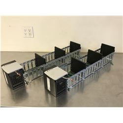 (2) ALLEN BRADLEY 1756-A17 17 SLOT CHASSIS W/ POWER SUPPLY