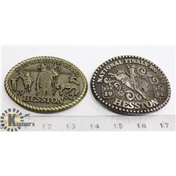 VINTAGE 2 BELT BUCKLES NATIONAL